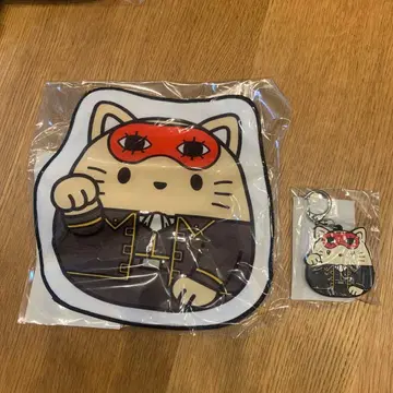 새상품 은혼 마네키모치 고양이 미니 타월과 러버 참 세트 오키타 소고