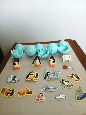 핑구 에그 피규어 씰 세트