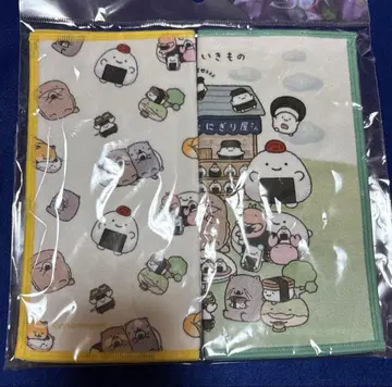 무엇이든 생물 미니 타월 2종 세트 개점 오니기리 가게 이벤트