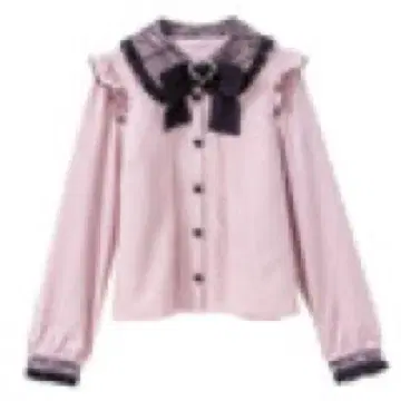 레이스 레이어드 하트 리본 블라우스 양산형 지뢰계