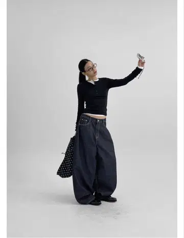 blackup 와이드 데님 팬츠