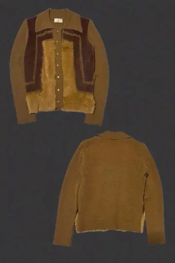 80s vintage 웨스턴 니트 자켓 알파카 토끼