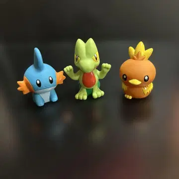 포켓몬 키즈 피규어 손가락 인형 삼총사 아차모, 물짱이, 물고기