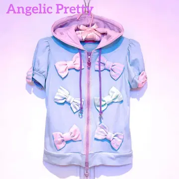 Angelic Pretty [ 새상품 ] 컬러풀 팝 리본 후드티