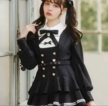 LIZLISA 리즈리사 핀스트라이프 2WAY 셋업 블랙