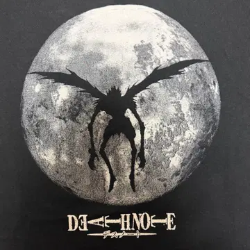 [레어] DEATH NOTE 데스노트 T셔츠 류크 야가미 라이토 M 블랙