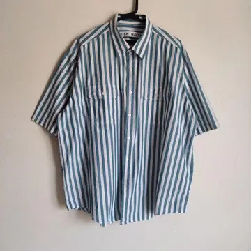 새상품급 CITEN 애로우즈 스트라이프 린넨 혼방 셔츠 L 오버 사이즈