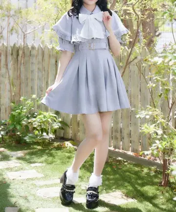 ROJITA 로지타 케이프 원피스 색스 블루 스카이블루