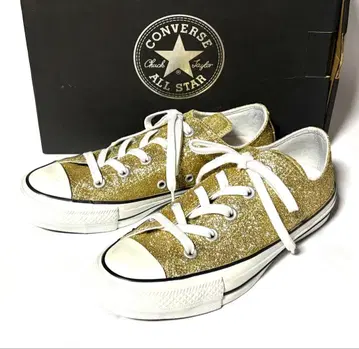미사용 CONVERSE 컨버스 골드 로우컷 스니커즈 23cm