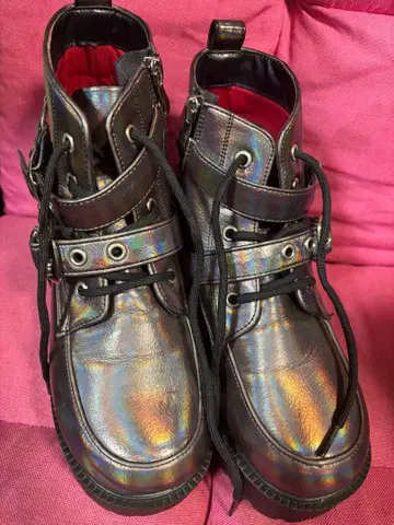 [ 새상품급 ] 요스케/YOSUKE 통굽 벨티드 숏부츠 L 사이즈