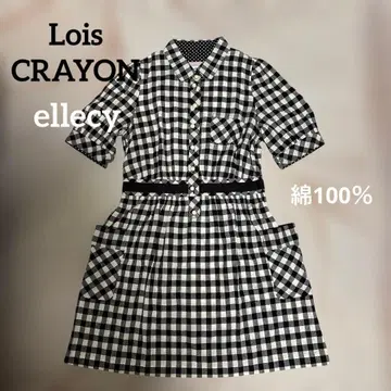 Lois CRAYON eliecey 체크 무늬 셔츠 원피스 반팔