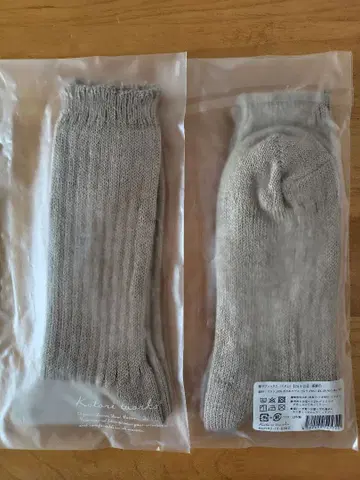 코토리 웍스 린넨 두꺼운 리브 삭스 23.5-25.0 아마색 2족