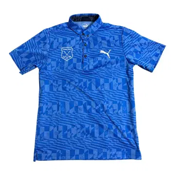 [ 미사용품 ] 푸마 골프 피케 셔츠 XL 올 패턴 새상품급 블루 반팔