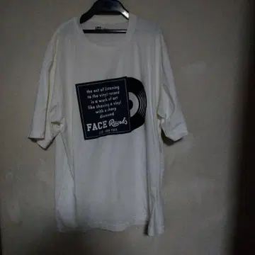 UNIQLO FACE Records 티셔츠 XL 화이트