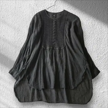 메종드소일 린넨 핀턱 블라우스 튜닉