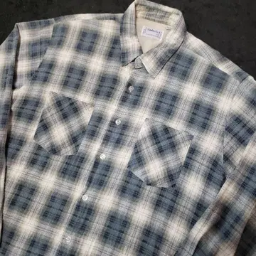 70~80s Lumber Jack 빈티지 옴브레 프린트 플란넬 셔츠