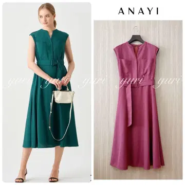 [ 1774 ] 아나이 린넨 옥스포드 포켓 원피스 핑크 36