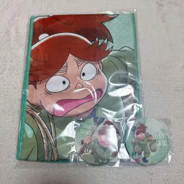 닌타마 란타로 토미마츠 삿베에 머플러 타월 캔뱃지