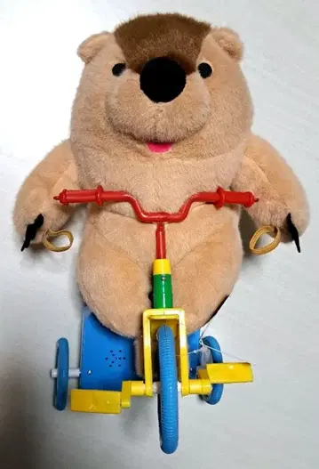 [ 미사용 새상품 ] 우키우키! 자전거 마모트 기믹 봉제 인형 마스코트