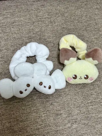 포켓몬스터 피스 봉제 인형 밴딩 스크런치 피츄 꼬마쥐 2종 세트