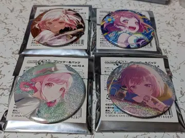 프로젝트 세카이 호우 에무 글리터 캔뱃지 4개 세트