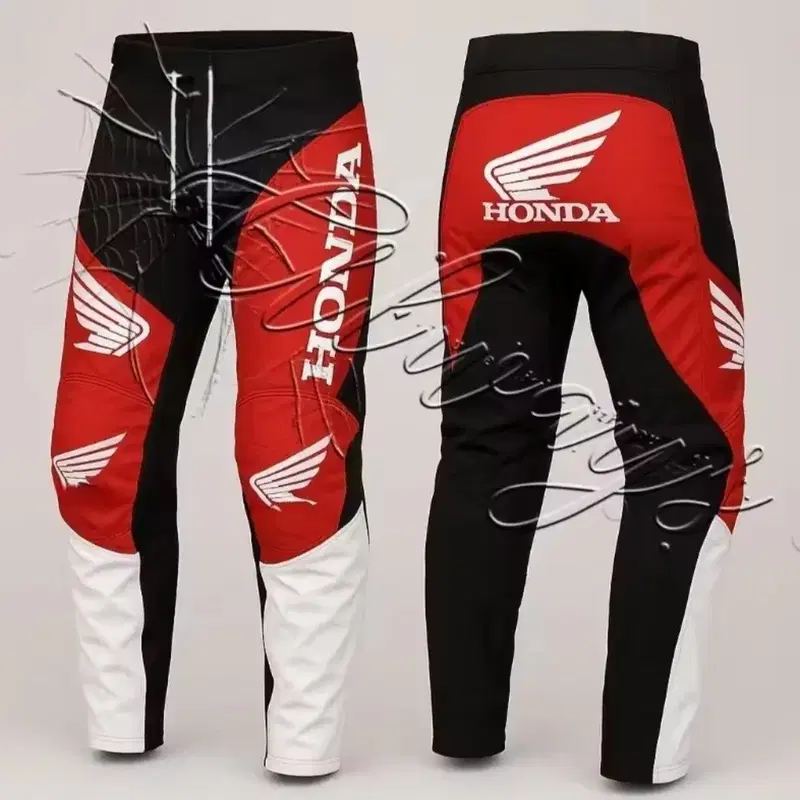 혼다(Honda) 레이싱 스타일의 오토바이 바지(2XL) 오프로드, 산악