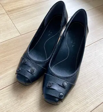 REGAL 리 플래티넘 가죽 펌프스 블랙 23 비즈니스