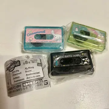 [새상품] 산리오 캐릭터즈 카세트 테이프 참 3종 세트