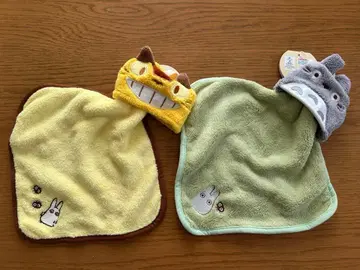 지브리 토토로 고양이 버스 마스코트 타월 2개 세트 루프 타월