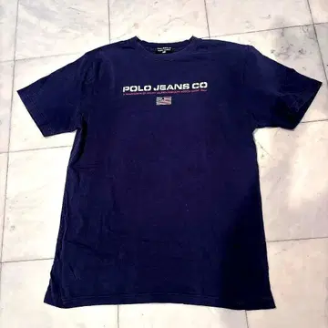 레어 POLO JEANS CO 80s-90s 빈티지 티셔츠 네이비
