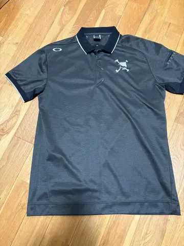 OAKLEY 오클리 골프 반팔 피케 셔츠 스컬 남성용 L 사이즈 블랙