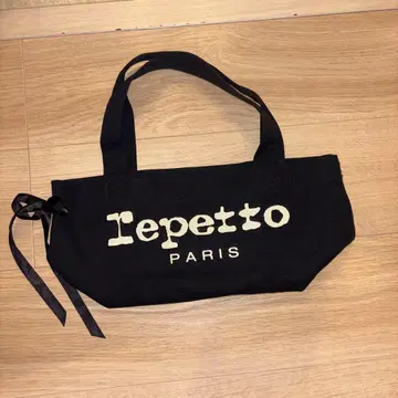 repetto 블랙 토트백 리본 포함