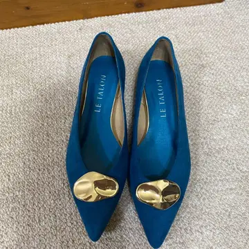 LE TALON 파랑 스웨이드 스틸레토