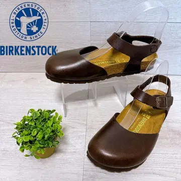 버켄스탁 메 씨나 가죽 샌들 다크 브라운 24cm