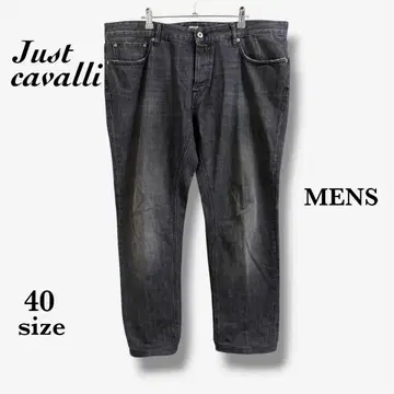 남성용 [저스트 카발리] 데님 팬츠 그레이 [40] (XL 상당)