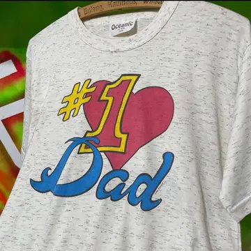 캐나다제 하트 빈티지 멜란지 그레이 #1 Dad 티셔츠