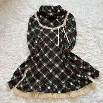 axes femme 체크 리본 원피스 모리걸 y2k