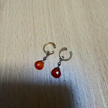 Jouete 귀찌 오렌지 스톤 골드 후프