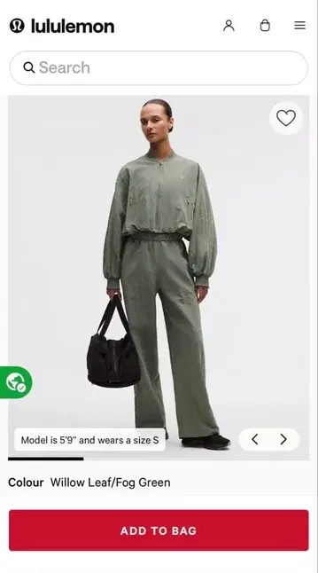 룰루레몬 크링클 나일론 셋업 XS/S