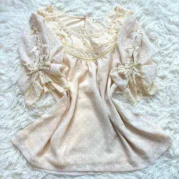 axes femme 리본 레이스 프릴 반팔 히메갸루 모리걸 y2k