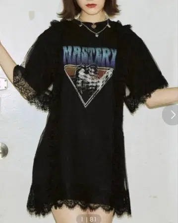 jouetie 리메이크 락 미니 원피스