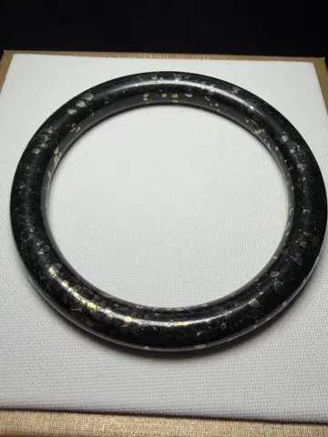초레어템! 화전옥 뱅글 안지름 59.5mm 블랙 블루 옥대 금속 01