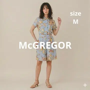 셋업 McGREGOR 맥레거 반팔 셔츠 하프 팬츠 꽃무늬