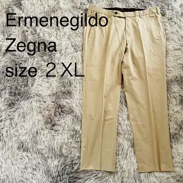[새상품급] 제냐 팬츠 슬림 트라우저 면 100% 베이지 2XL
