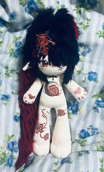 무속성 봉제 인형 무누이 레어 빨간 장미 30cm 특체