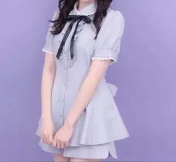 시크릿허니 반팔 셋업 스카이블루