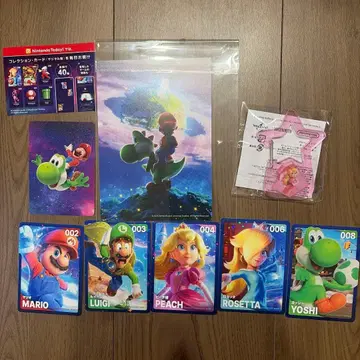 마리오 영화 굿즈 요시 피치 이온 카드 반짝이는 아크릴 카라비너