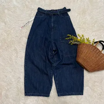 미사용 니코앤드 릴렉스 이지 데님 인디고 블루 M