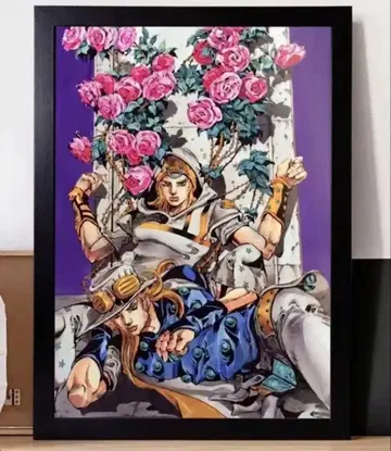 [액자 포함 포스터] 죠죠의 기묘한 모험 자이로 체펠리 포스터 JOJO