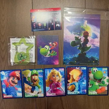 새상품 마리오 요시 영화 굿즈 이온시네마 입장객 특전 카라비너 카드